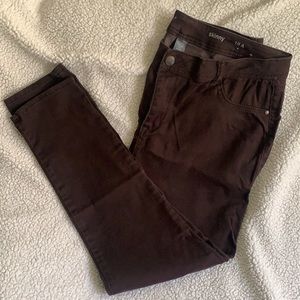Avenue denim skinny jeans stretchy brown sz 18